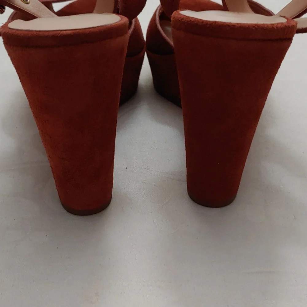 Kate Spade Women's Size 6.5 Key Lime Suede Wedge Sandal NWOB